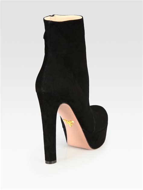 black suede prada|prada suede platform boots.